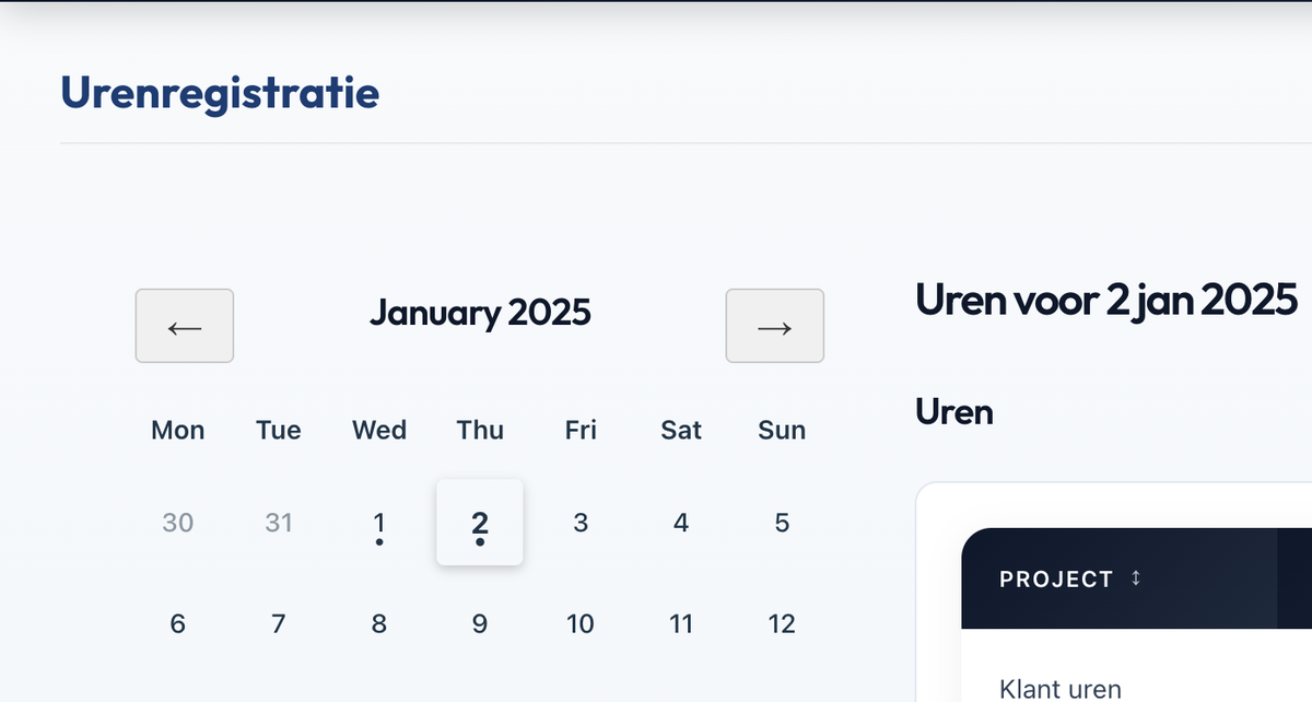 Kalender met drag & drop tip