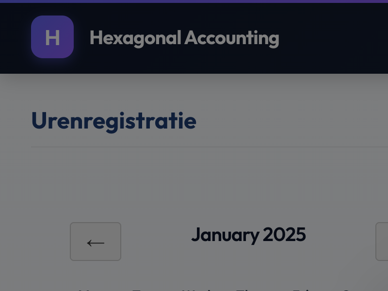Factuur modal voor uren factureren